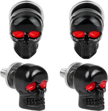 4 Pcs Skull License Plate Screws Anti Theft Car Tag Frame Fastener Kit With Fun