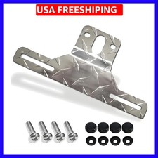 Trailer License Plate Bracket Frame, Aluminum License Plate Light Bracket Hol...