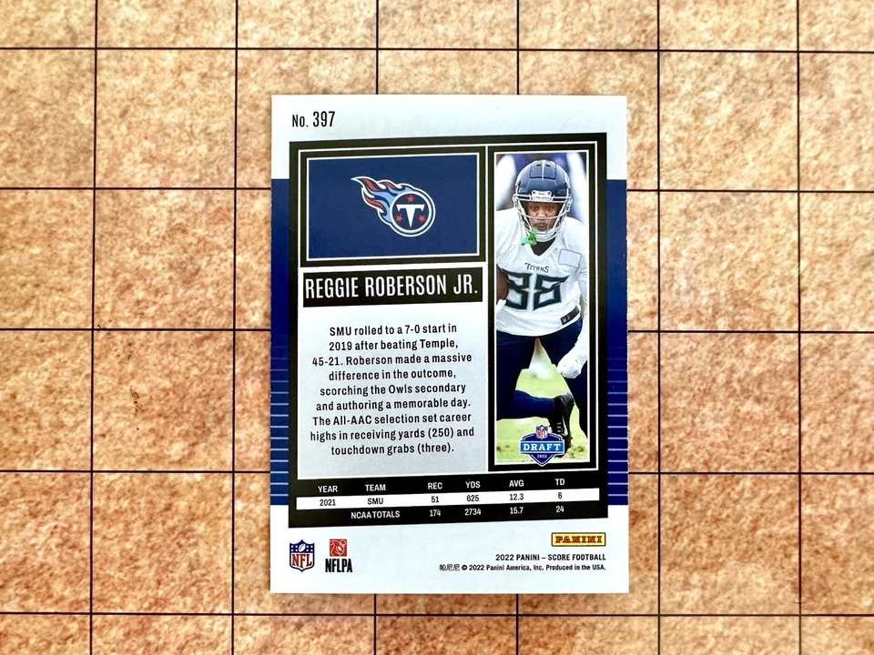 2022 Score Rookie Reggie Roberson Jr. 397 RC Tennessee Titans - Image 2 of 2
