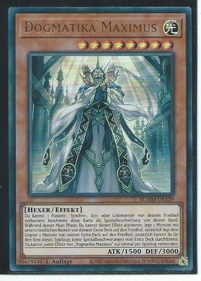 YU GI OH DOGMATIKA MAXIMUS   BLMM-DE129  ULTRA RARE 1.AUFLAGE