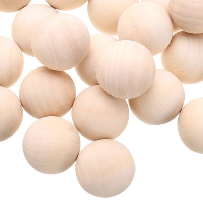 10 Pcs Wooden Round Balls 1-1/4'' Unfinished Wooden Balls Natural Wood Spheres