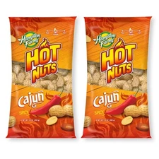 Hot Nuts Cajun Spicy Peanuts, 10 Oz.(pack Of 2)