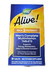Alive! Men's Multi Vitamin, 90 CT New Exp. 06/27