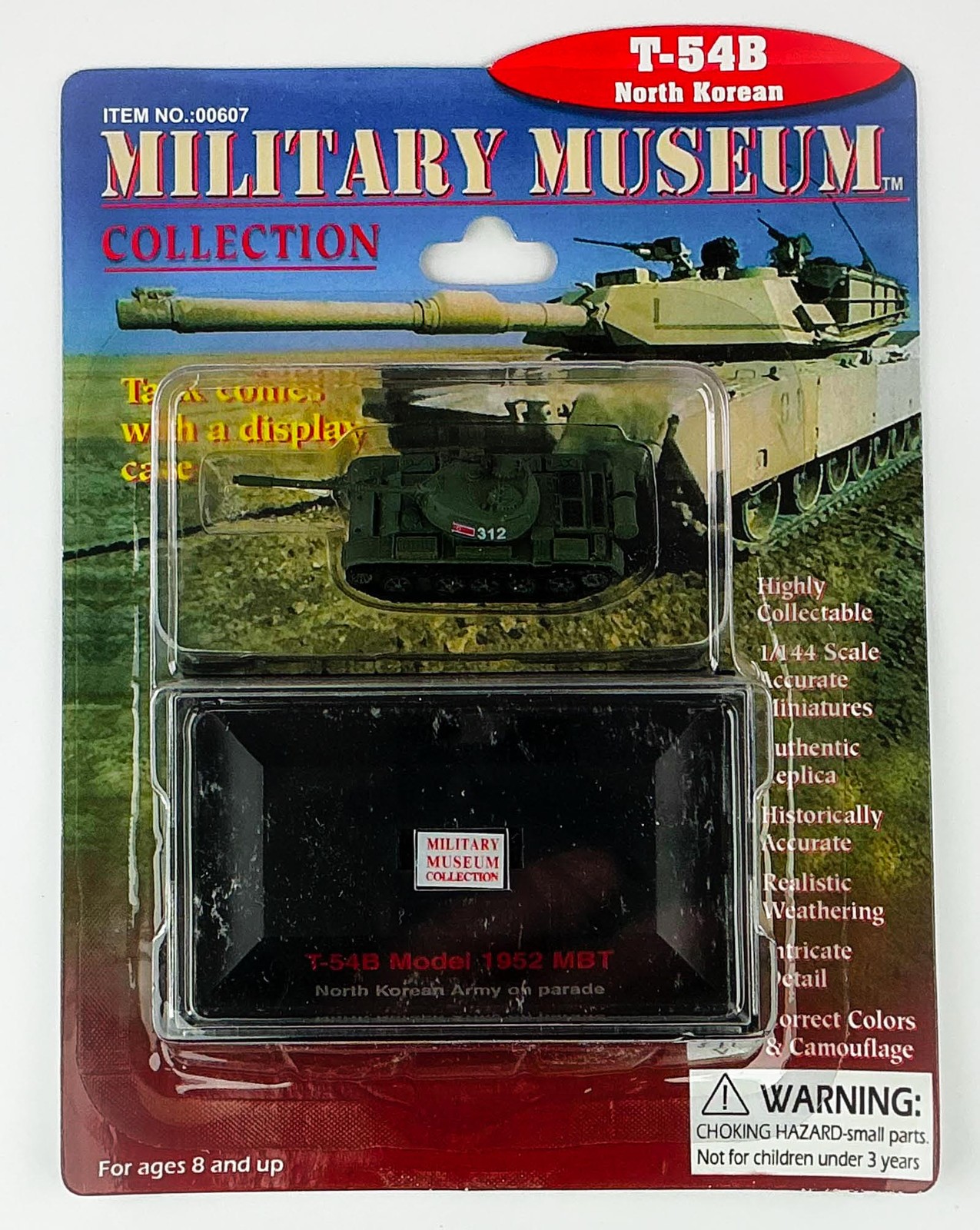 Pegasus 607 North Korean T-54 1/144 Scale Model with Display Case