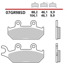 BREMBO FRONT BRAKE PAD KIT MOUNT ON YAMAHA YXE WOLVERINE EPS 700 17-07GR98S