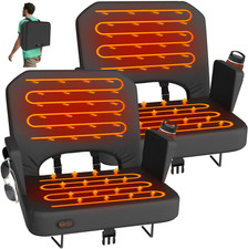 Heated Bleacher Seats with Back Support  Armrests - 3 Levels of Comfort
