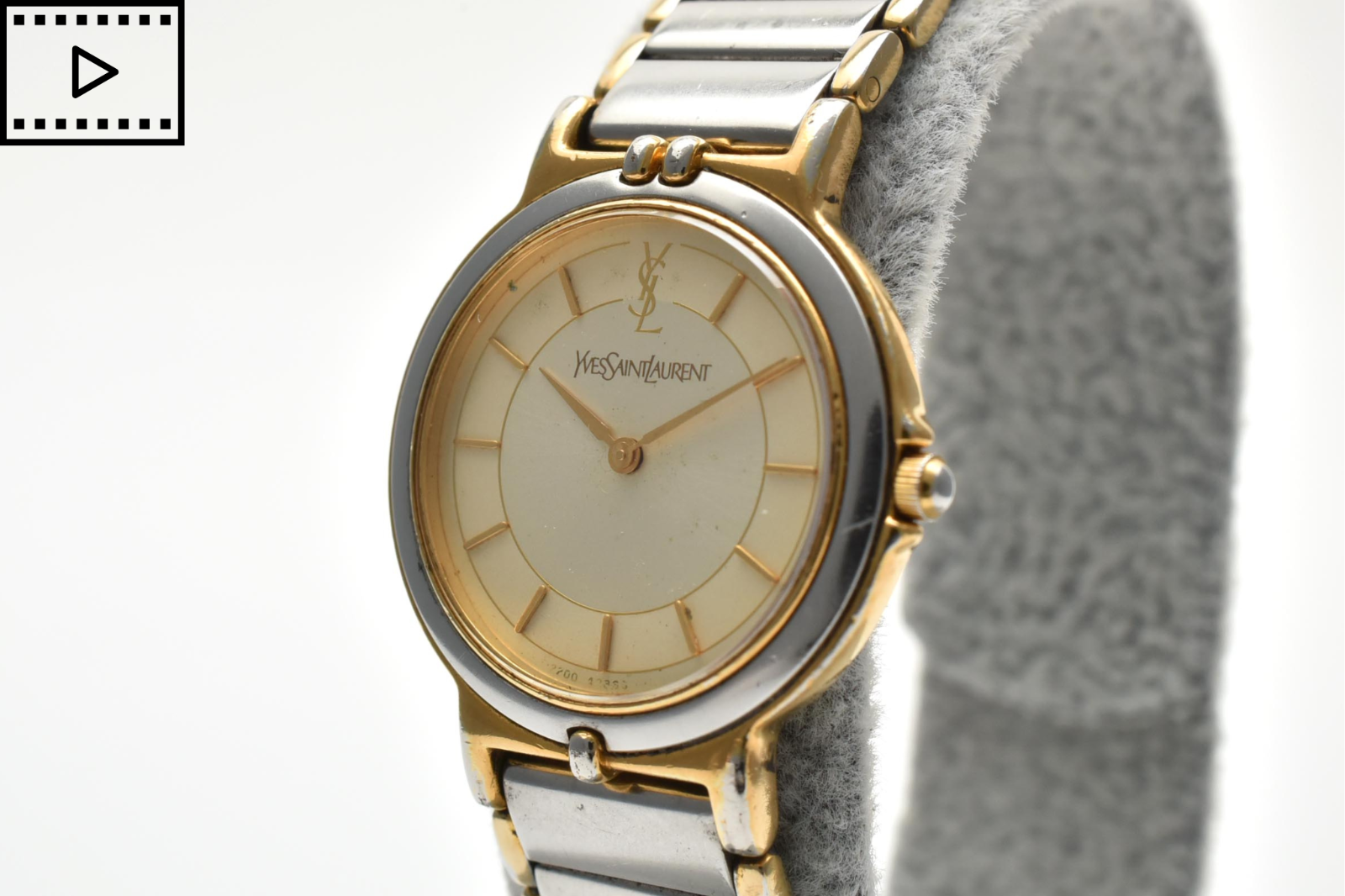 [QUASI NUOVO] Yves Saint Laurent 2200 228481 Orologio Donna Oro 24mm Quarzo GIAPPONE