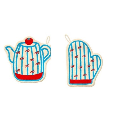 Fun Kettle Shape Hand Towel For Kitchen Bathroom Durable Machine Washable Fabric