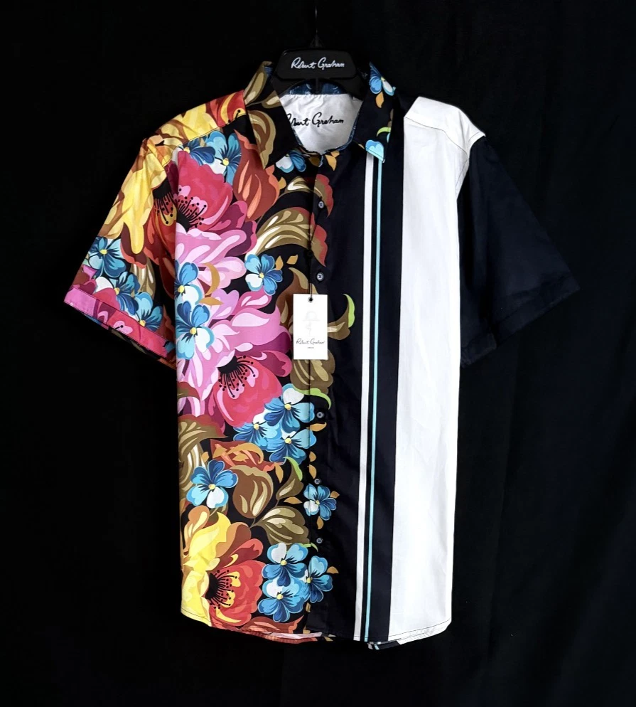 Robert Graham BIRKETT Retro Floral $238 XL Classic Short Sleeve Shirt NWT XLarge
Opens in a new wind
