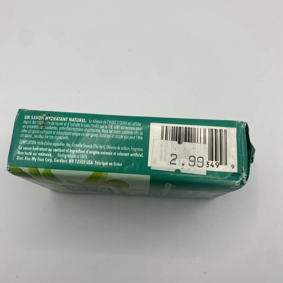 Jabón en barra de té verde y oliva Kiss My Face - barra de 4,0 oz obsesivamente natural Foto 4 de 4