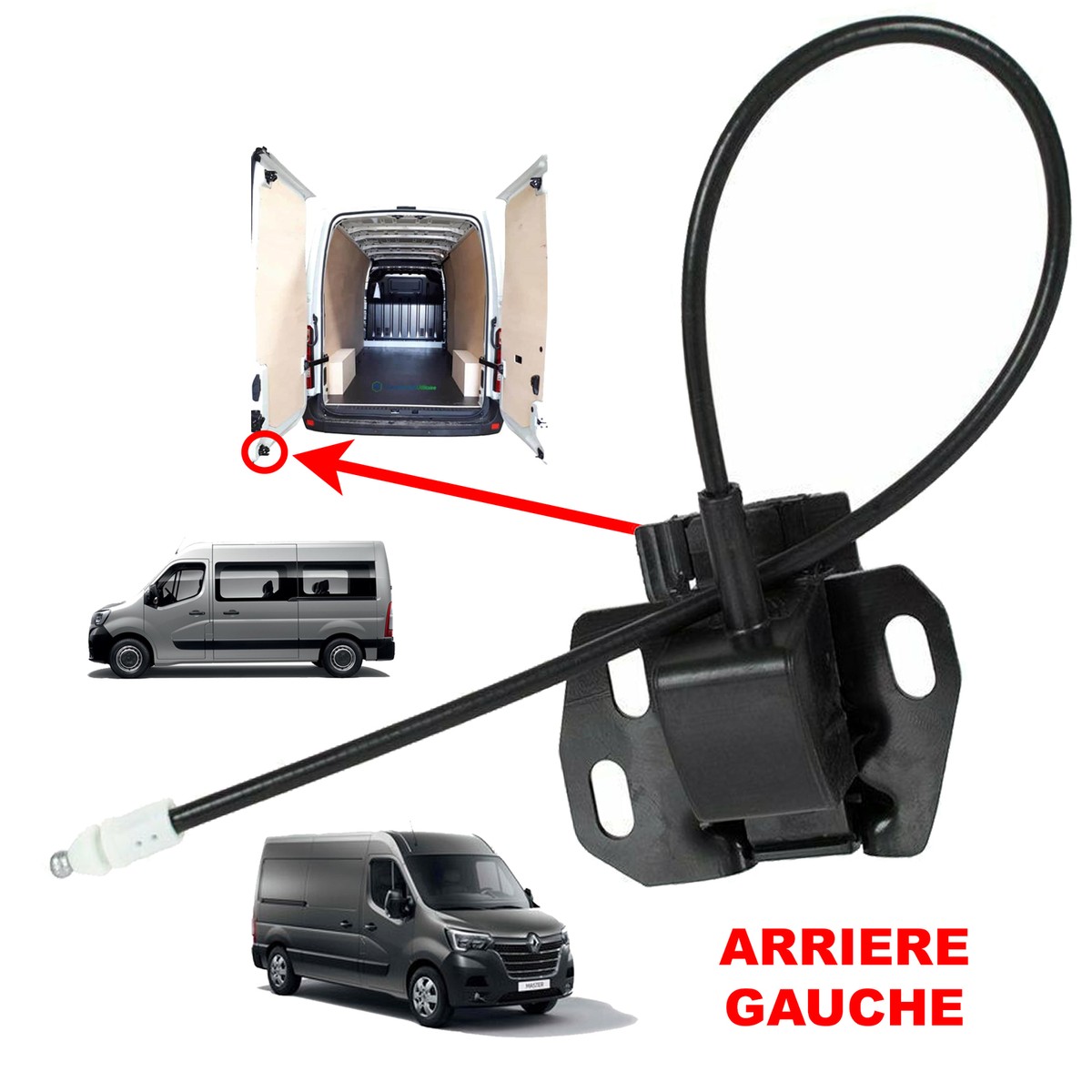 ACTIONNEUR SERRURE DE Porte Arrière Renault Master III Movano NV400