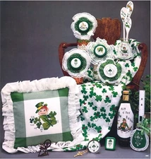 Spinning Wheel THIS AND THAT FOR THE IRISHMEN 7 Cross Stitch Charts/Leaflet OOP