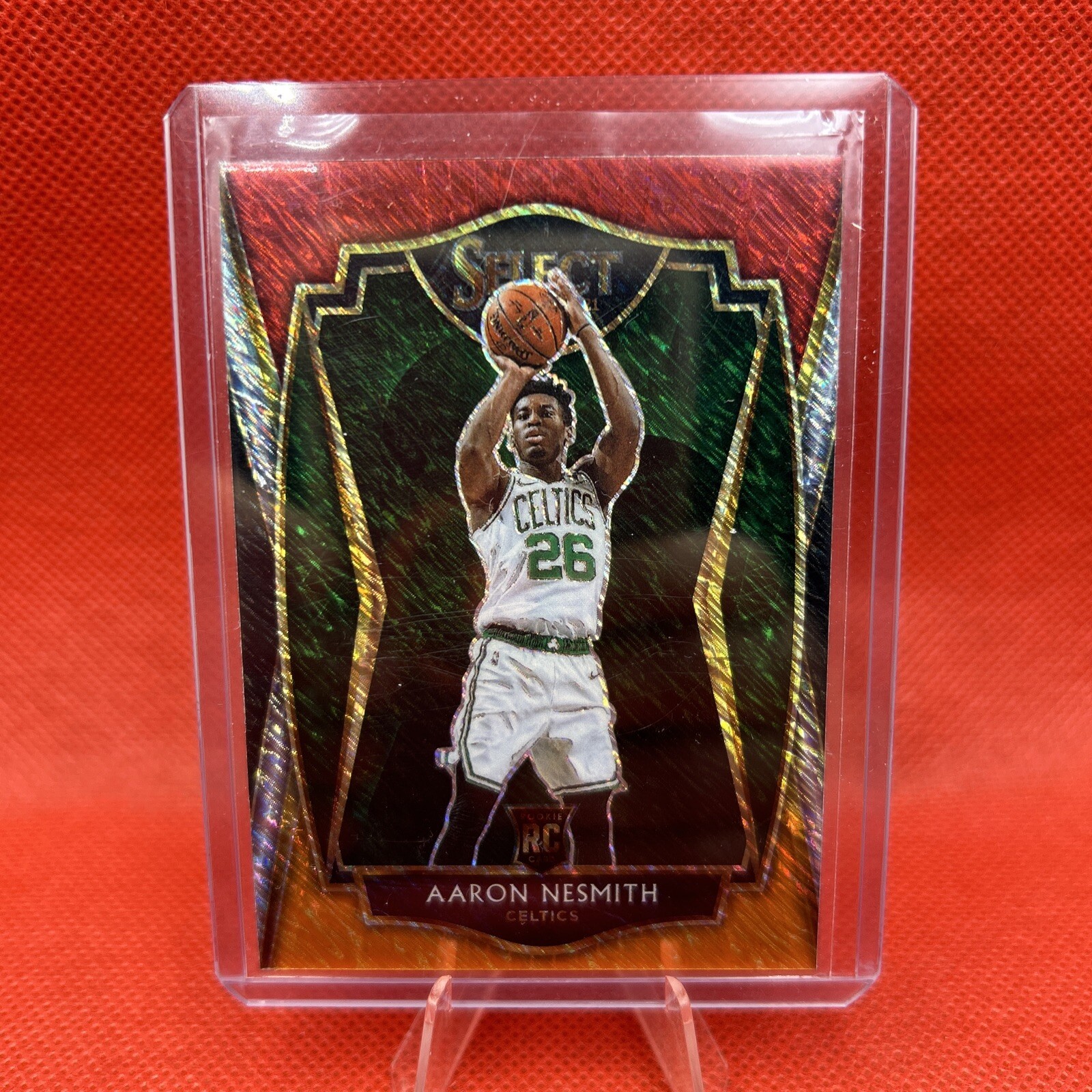 2020-21 Select Aaron Nesmith Red White Orange Shimmer Prizm Rookie RC #190