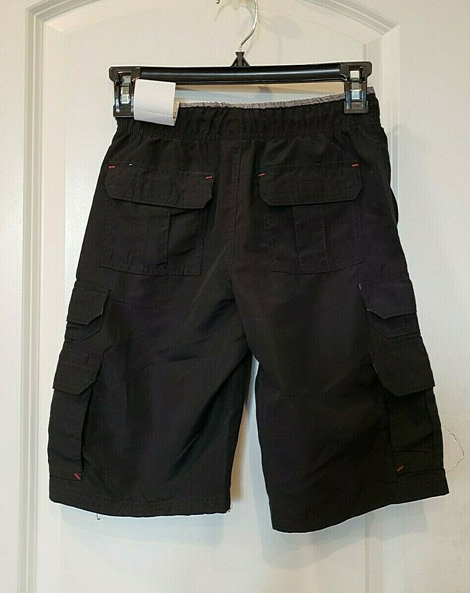 Plugg Jeans BOY'S Black CARGO Shorts Sz 30 Hybrid Performance Line SZ S