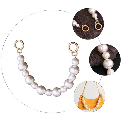 Faux pearl Bags Chain Women Handbag Strap Chain DIY Bag Accessories - Picture 2 of 12