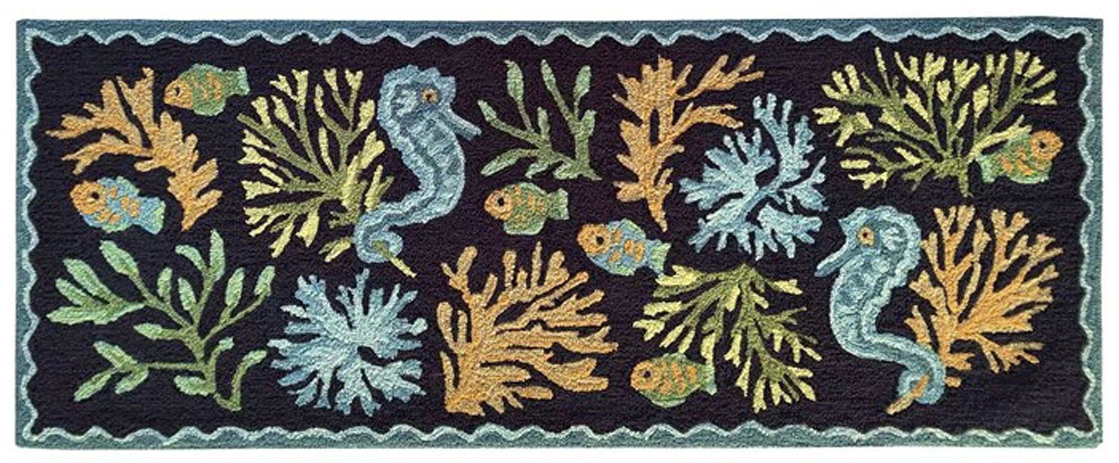 SEAHORSE REEF INDOOR OUTDOOR AREA RUG - 24
