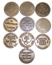 100 Solid Brass Brothel Cat House House Tokens