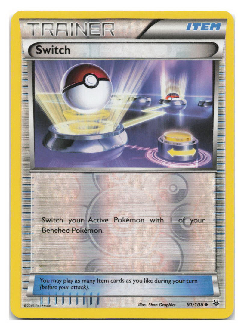 Switch #91/108 XY - Roaring Skies Pokemon tcg REVERSE HOLO