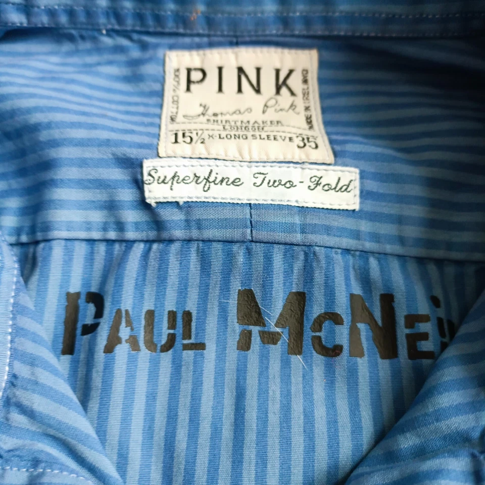 CAMISA THOMAS ROSA TALLA GRANDE PERSONALIZADA por el artista Paul McNeil - ÚNICA / GENIAL Foto 3 de 4