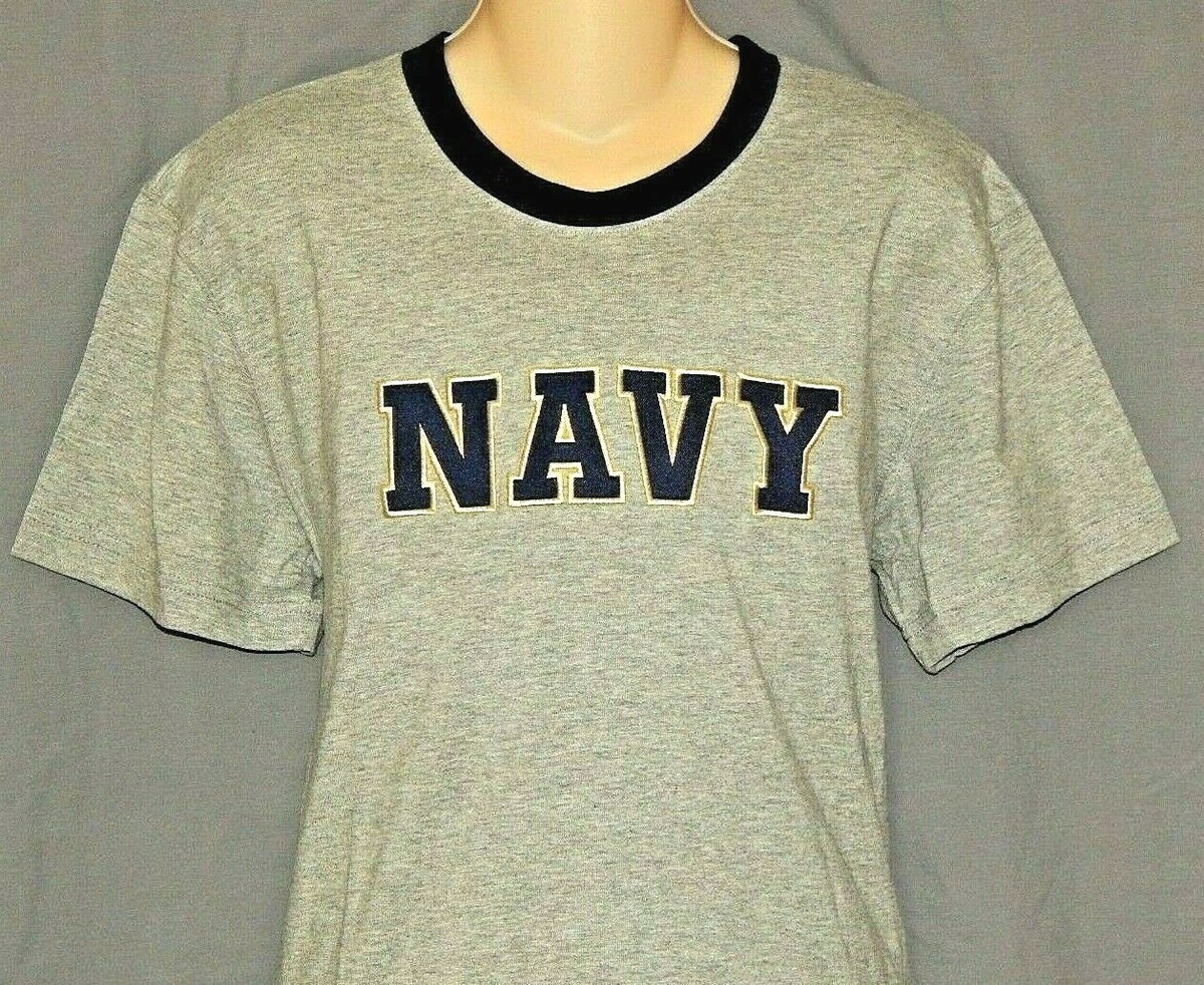 Navy Midshipmen T-Shirt Boys Large 16/18 Gray NEW United States