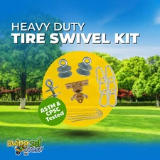 SWING SET STUFF INC. HEAVY-DUTY TIRE SWIVEL KIT YELLOW boy girl outdoor toy 0303