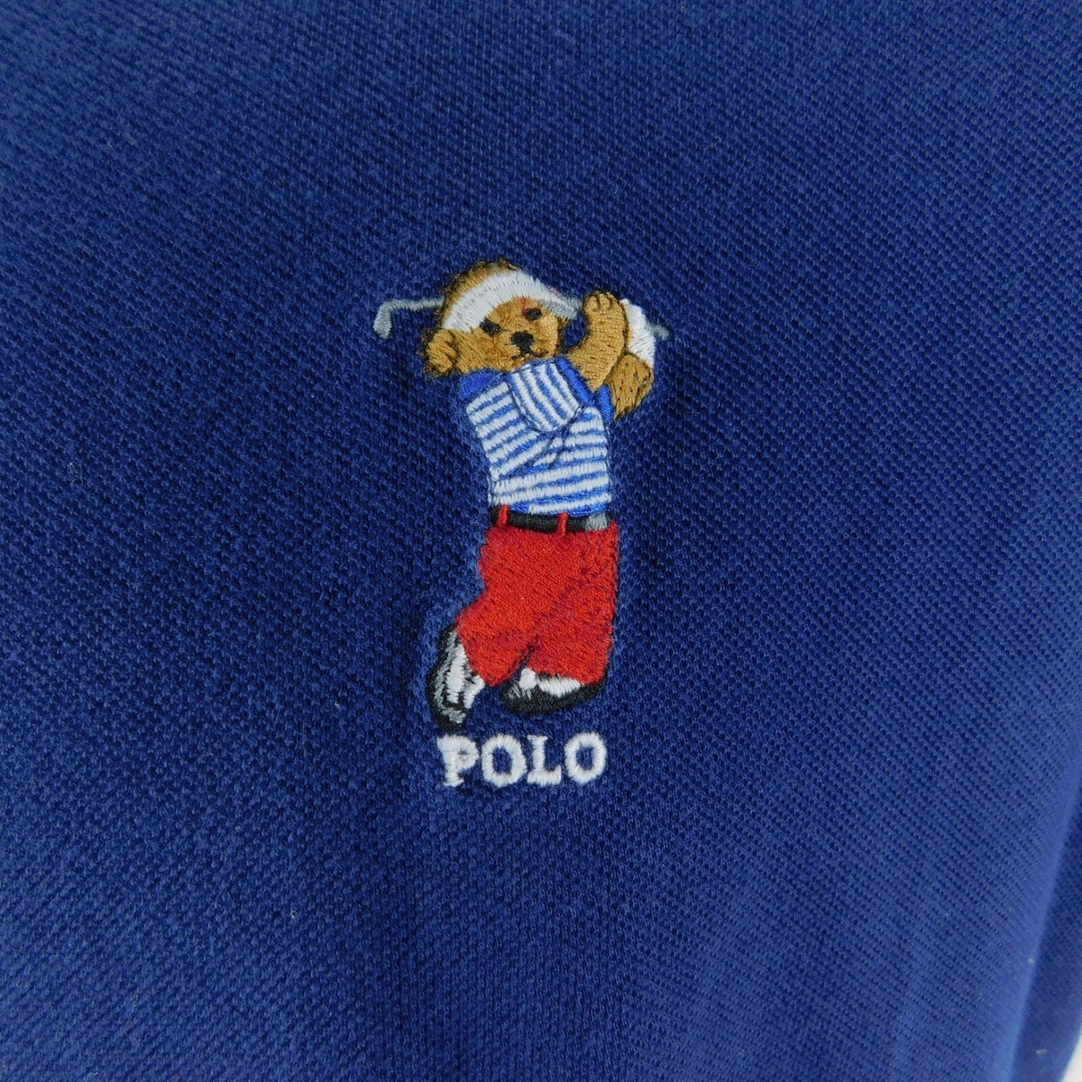 POLO BEAR Ralph Lauren GOLF柄 / L ポロシャツ Polo Ralph Lauren Golf Bear Men Blue Polo Golf Shirt Sz XL