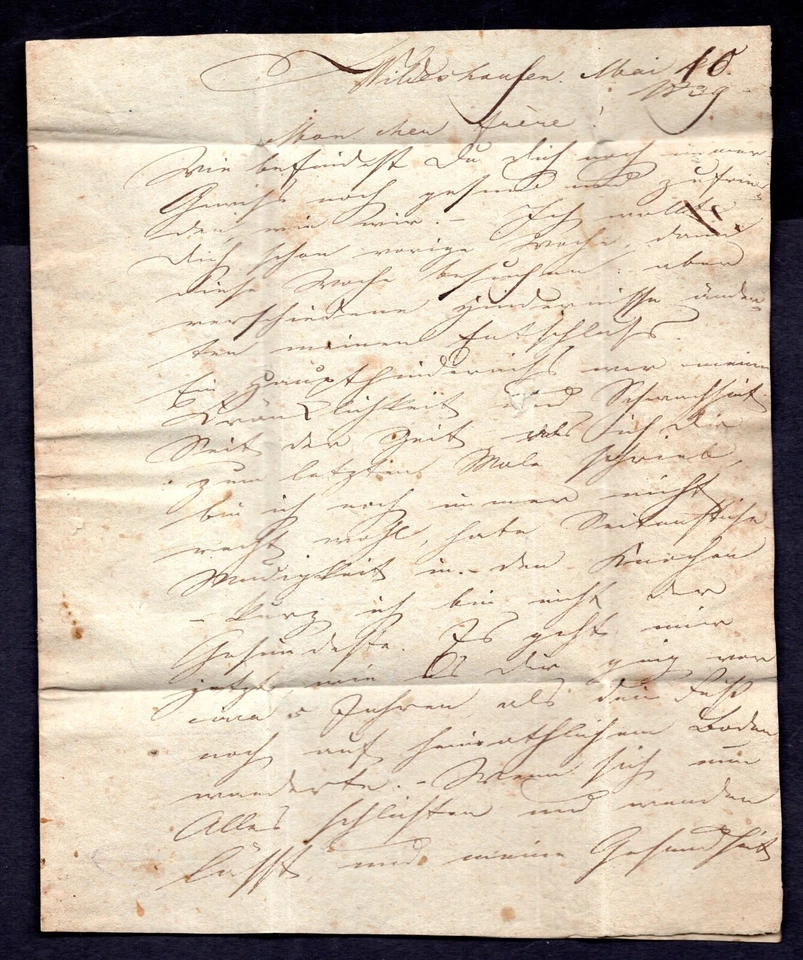 GERMANY 1839 STAMPLESS FOLDED LETTER TO DINKLAGE 3 PAGE LETTER NEATLY WRITTEN - Image 3 of 3