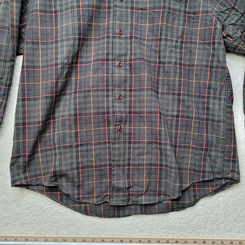 Nautica Men's Flannel Button Up Shirt Green Tattersall Check XL Pre-owned - Image 2 of 4