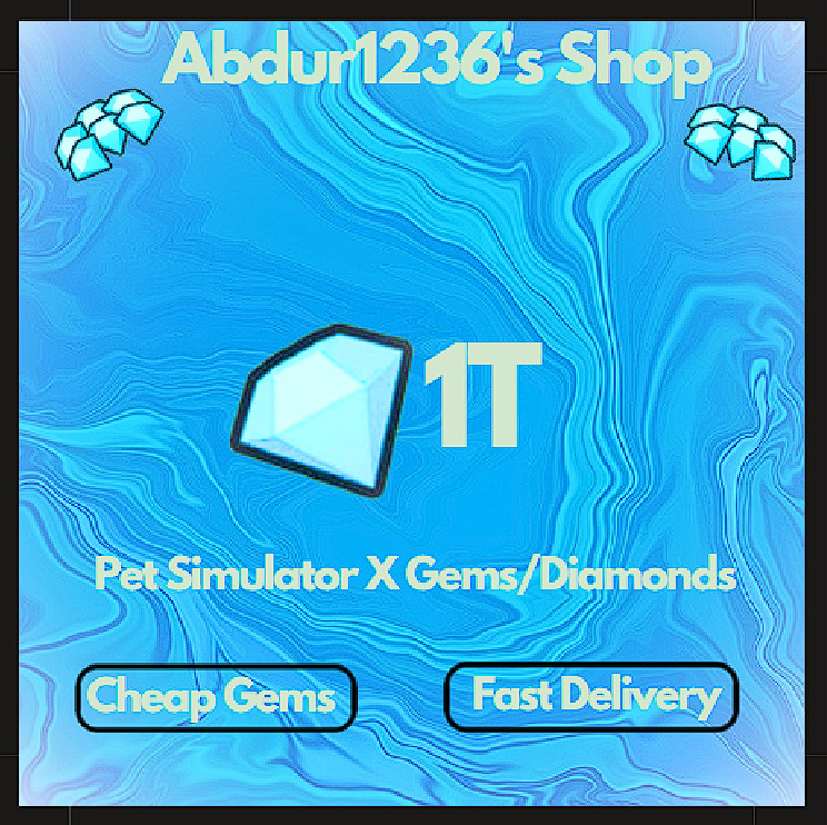 💎 Roblox - 1 Trillion Gems / Rap Pet Simulator X ( PSX ) | CHEAPEST &  SAFEST 💎 