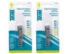 Trim Fingernail Clipper With File 1 ea Pack of 2 