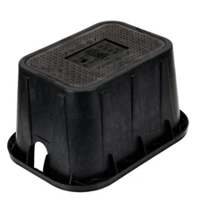 Valve Box Drop In Meter Reader Cover 14x19x12in Cast Iron Water Irrigation Black