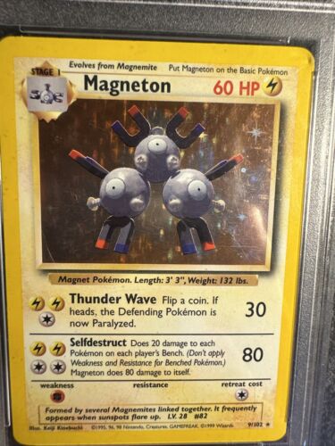 1999 Pokémon Base Set Holographic Holo Magneton 9 /102 PSA 5 EX Graded Rare - Picture 6 of 14