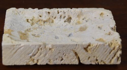 5" Slice of Nature Carved Unpolished Stone Bowl Ring Ashtray Healing Soap Dish - Picture 2 of 8