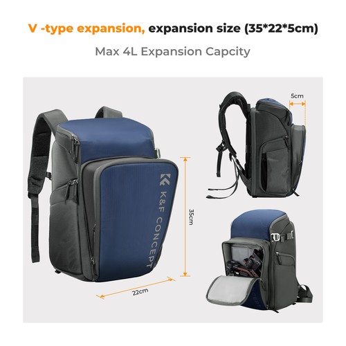 K&F Concept Travel Camera Backpack Large Capacity Camera Accessories Storage Bag - Picture 45 of 68
