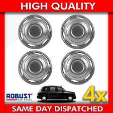 4X SILVER WHEEL TRIMS COVERS CAPS 16" FOR LONDON BLACK TAXI CAB LTI TX1 TX2 TX4