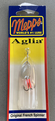 Mepps Aglia 1 - Spinner Fly Lure Silver NOS