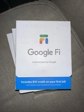 NEW SEALED Google Fi SIM Card Kit Phone Plan GSM