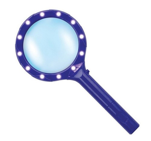 12 Led Lighted Magnifying Glass - Picture 2 of 3