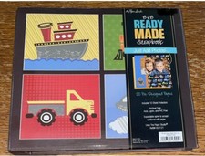 The Paper Studio Ready Made Boys Toys 8x8 Scrapbook Album 10 Top Load Post-bound