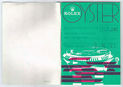 ROLEX OYSTER WATCH Translation Booklet 1981  565.00.85 Traduccion TRANSLATE