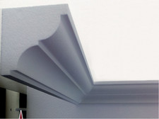 10 CORNICI IN POLISTIROLO TAGLIATE 50 x 50 x 1000 MM DECORAZIONI CASA ESTERNO 