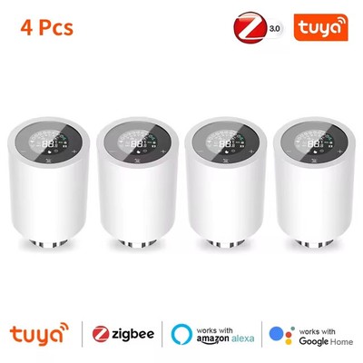 1-4X Tuya Zigbee SMART Heizkörper Thermostat Set Heizung Alexa Google App DHL