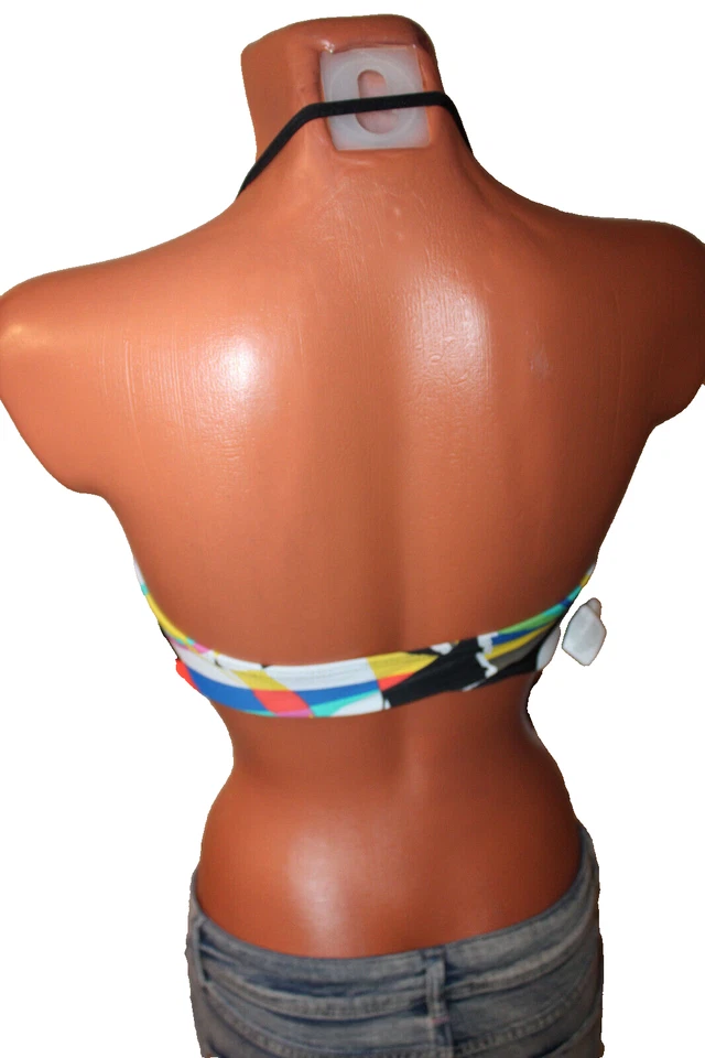 Volcom Bademode M 38 A B Neckholder Bikini BH Top Oberteil bunt Damen Polster - Bild 4 von 4