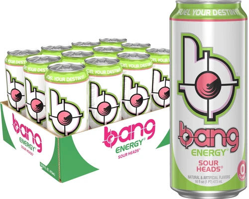Bang Energy Drinks Pack of 12 Zero Sugar 300mg Caffeine Vegan Gluten Free