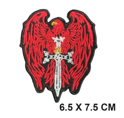 Adler Schwert cool süß trendy Applikation bestickt Bügelbild Aufnäher Patch Kleidung 985