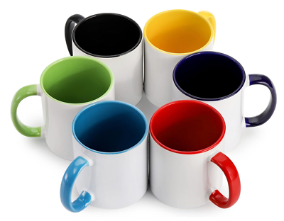 Inner Rim Color Mug for Heat Transfer Sublimation Mug, Mug Sublimation 11 oz
