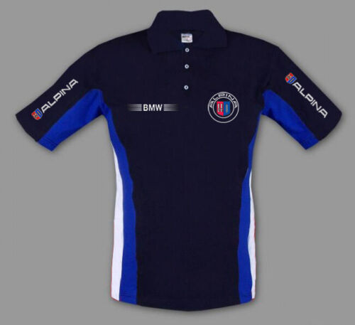New BMW Alpina Power Polo T-shirt, Motor Sport Fan Embroidery Apparel - Afbeelding 1 van 3