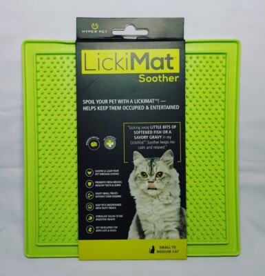 LickiMat Soother for Small to Medium Cat Slow Feeder Treat Maze Mat Soothing 