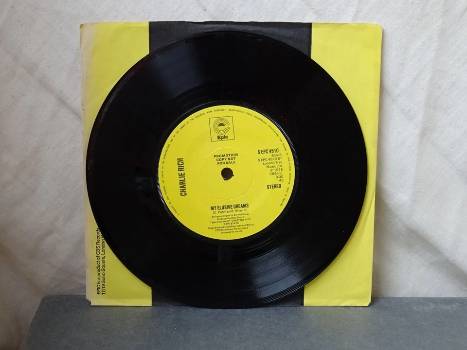 Charlie Rich:  Since I Fell For You  EX  1976  PROMO  7" - Image 3 of 3