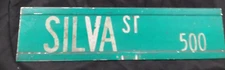 AUTHENTIC Retired SILVA ST STREET SIGN 24X6" road,traffic MAN CAVE garage